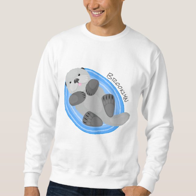 Niedlicher Cartoon-Illustrator Sweatshirt (Vorderseite)
