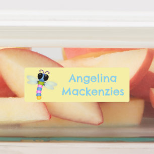 Niedlicher Cartoon in Blau und Rosa Etiketten