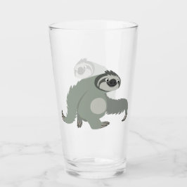 Niedlicher Cartoon in Eile Glas