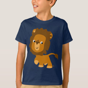 Niedlicher Cartoon Inhalt Löwenkinder T - Shirt