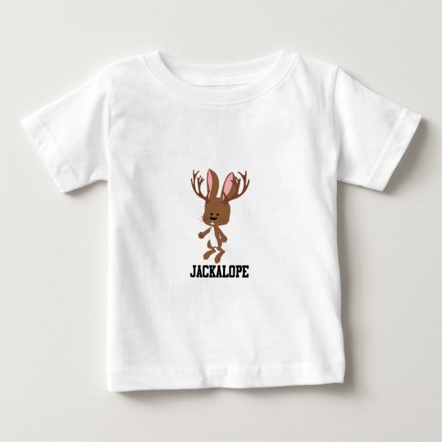 Niedlicher Cartoon Jackalope Baby T-shirt (Vorderseite)