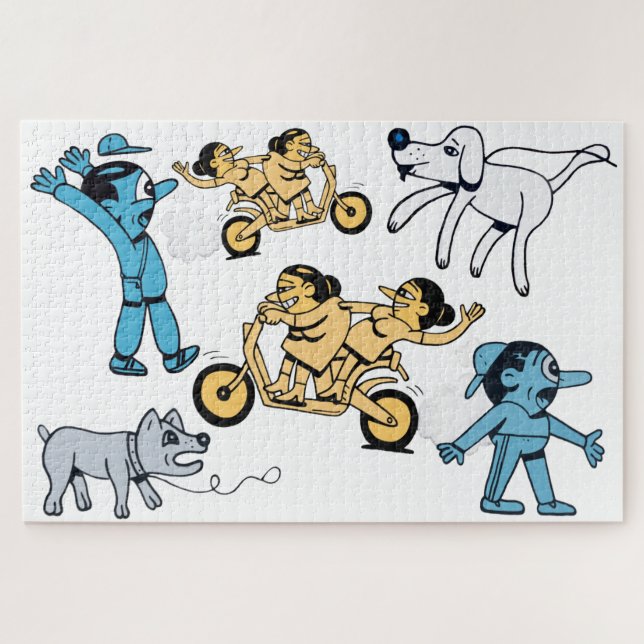 Niedlicher Cartoon Jigsaw Puzzle (Horizontal)