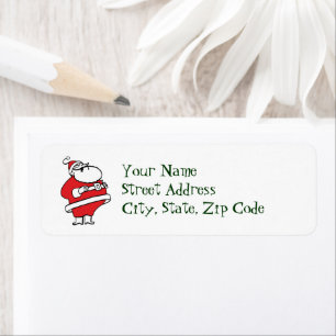 Niedlicher Cartoon Jolly Santa Claus Laughing Ho H