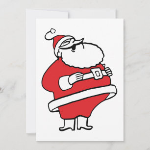Niedlicher Cartoon Jolly Santa Claus Laughing Ho H Feiertagskarte
