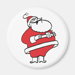 Niedlicher Cartoon Jolly Santa Claus Laughing Ho H Magnet