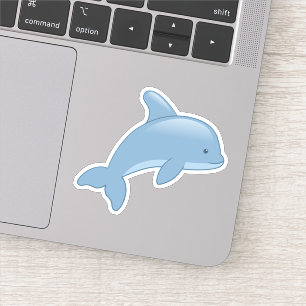 Niedlicher Cartoon Jumping Dolphin Aufkleber