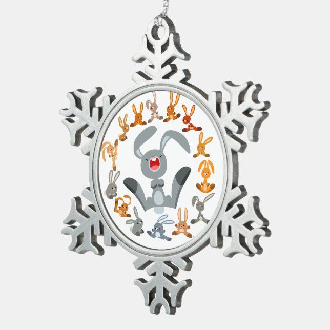 Niedlicher Cartoon Kanbits Mandala Pewter Ornament (Rechts)