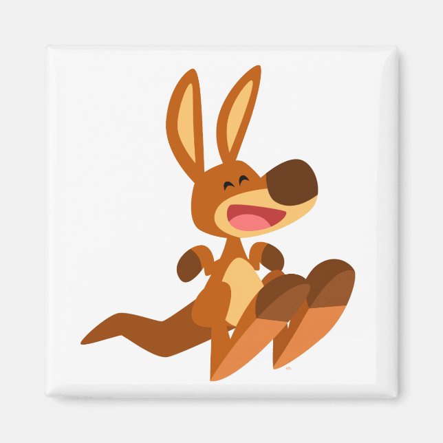 Niedlicher Cartoon Kangaroo Joey Magnet (Vorne)
