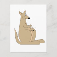Niedlicher Cartoon Kangaroo mit Babygeschenken und