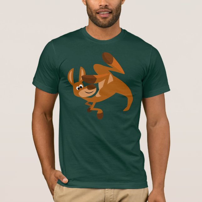 Niedlicher Cartoon Kangaroo-T - Shirt Somersault (Vorderseite)