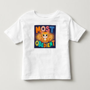 Niedlicher Cartoon Katze mit hellen Farben Kleinkind T-shirt
