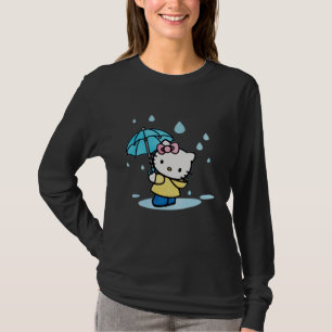 Niedlicher Cartoon Katze mit Regenschirm - Kawai T-Shirt