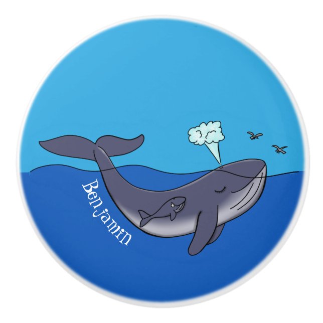 Niedlicher Cartoon Keramikknauf (Vorderseite)