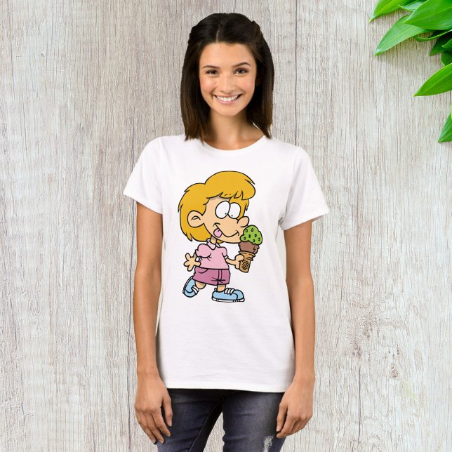 Niedlicher Cartoon Kid Eis Creme Cone T-Shirt (Von Creator hochgeladen)
