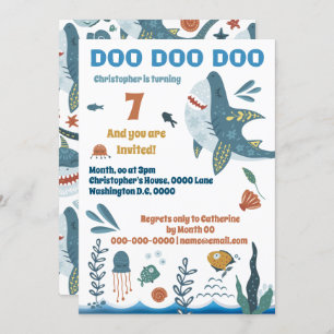 Niedlicher Cartoon Kindergeburtstag Einladung