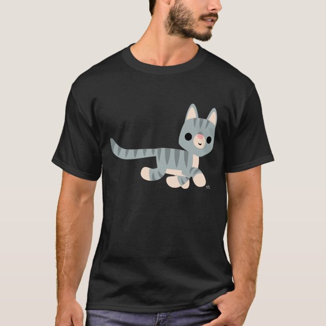 Niedlicher Cartoon Kitty T - Shirt (Vorderseite)