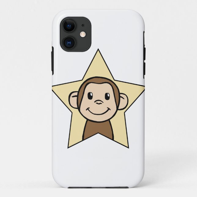 Niedlicher Cartoon-Klipp-Kunst-Affe mit Case-Mate iPhone Hülle (Rückseite)