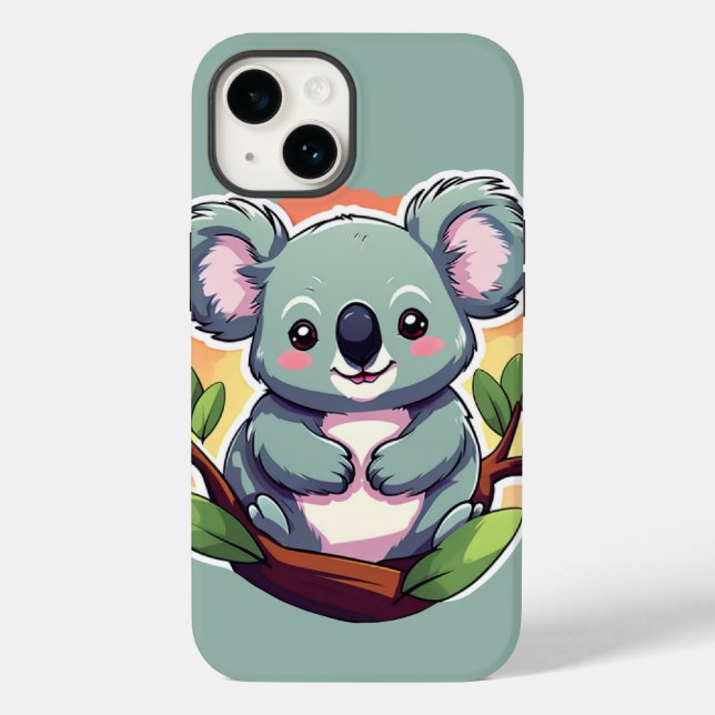 Niedlicher Cartoon Koala Case-Mate iPhone Hülle (Rückseite)