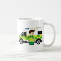 Niedlicher Cartoon-Krankenwagen und EMT