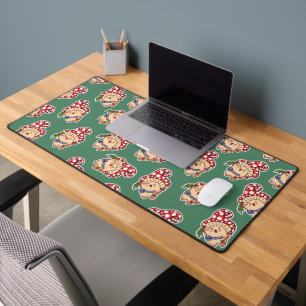 Niedlicher Cartoon Kräutermagie Pilz Schreibtischunterlage