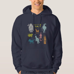 Niedlicher Cartoon-Kryptids-Guide Graphic Hoodie