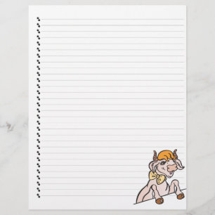 Niedlicher Cartoon Kuh Linken Pet Letterhead