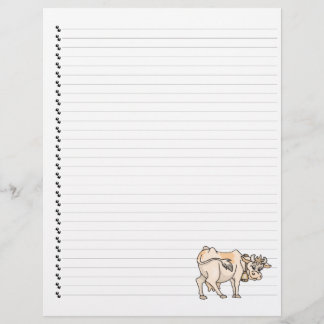 Niedlicher Cartoon Kuh Linken Pet Letterhead