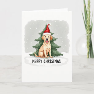 Niedlicher Cartoon Labrador Retriever in Weihnacht Karte