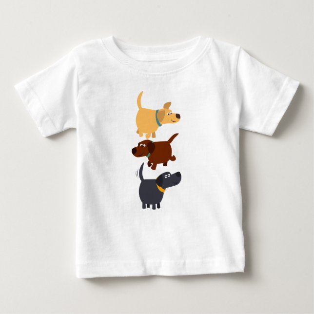 Niedlicher Cartoon Labradors in 3 Aromen Baby T -  Baby T-shirt (Vorderseite)