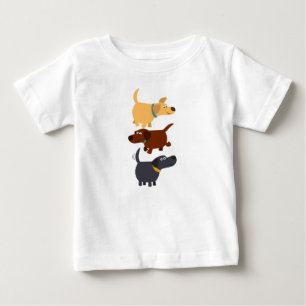 Niedlicher Cartoon Labradors in 3 Aromen Baby T - T-shirt