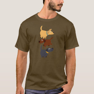 Niedlicher Cartoon Labradors in 3 Aromen T - Shirt