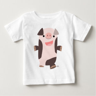 Niedlicher Cartoon Lächeln Pig Baby T - Shirt