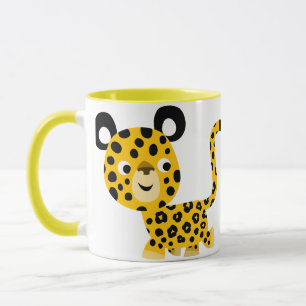 Niedlicher Cartoon Lächelnde Leopard-Tasse Tasse