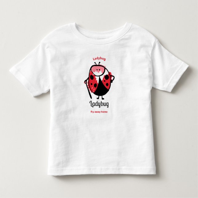Niedlicher Cartoon Ladybug Kleinkind T-shirt (Vorderseite)