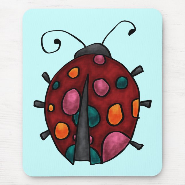 Niedlicher Cartoon Ladybug Mousepad (Vorne)