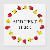 Niedlicher Cartoon Ladybugs in rot und gelb