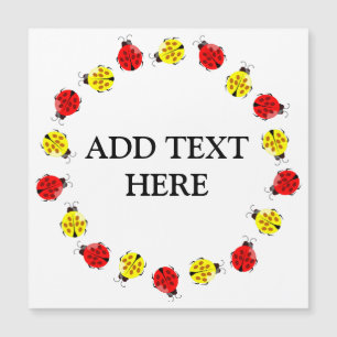 Niedlicher Cartoon Ladybugs in rot und gelb Magnetkarte