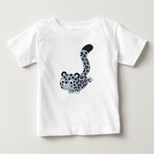Niedlicher Cartoon Landung Snow Leopard Baby T - S T-shirt