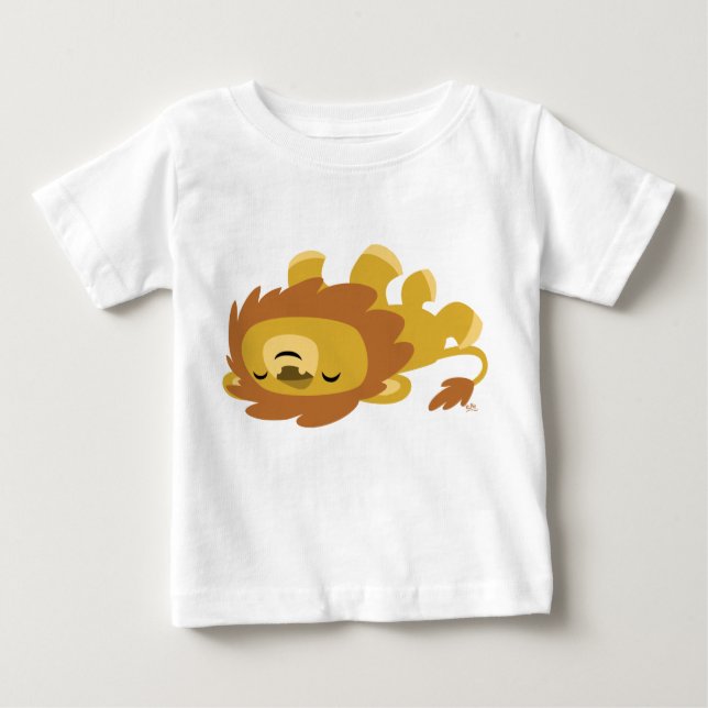 Niedlicher Cartoon Lazy Lion Baby T - Shirt (Vorderseite)