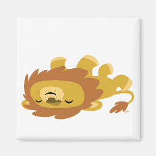 Niedlicher Cartoon Lazy Lion Magnet