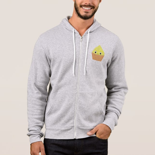 Niedlicher Cartoon Lemon Cupcake Hoodie (Vorderseite)
