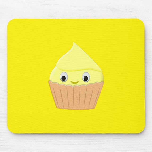 Niedlicher Cartoon Lemon Cupcake Mousepad (Vorne)