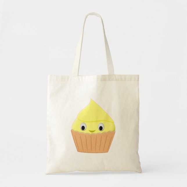 Niedlicher Cartoon Lemon Cupcake Tragetasche (Vorne)