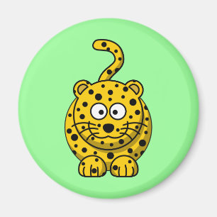 Niedlicher Cartoon-Leopard Magnet