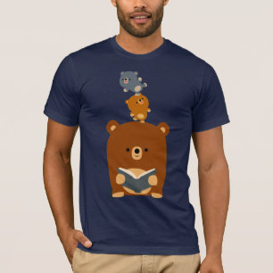 Niedlicher Cartoon Lesebar und Cubs T - Shirt