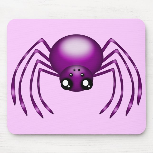 Niedlicher Cartoon Lila Spider Mousemats Mousepad (Vorne)