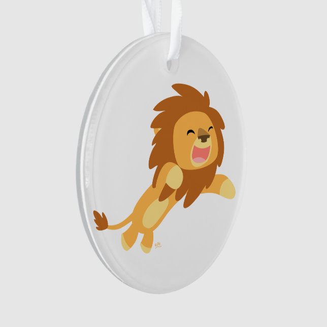 Niedlicher Cartoon Lion Acrylic Ornament (Vorderseite)