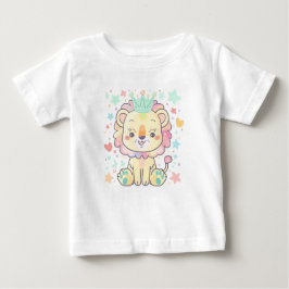 Niedlicher Cartoon Lion Cub mit Crown Baby T - Shi T-shirt