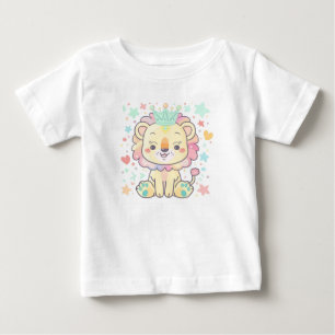 Niedlicher Cartoon Lion Cub mit Crown Baby T - Shi T-shirt