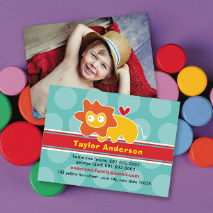 Niedlicher Cartoon Lion Kid Profile Foto Calling C Telefonnummerkarte